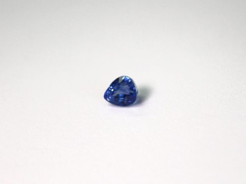 Sapphire gem face up view