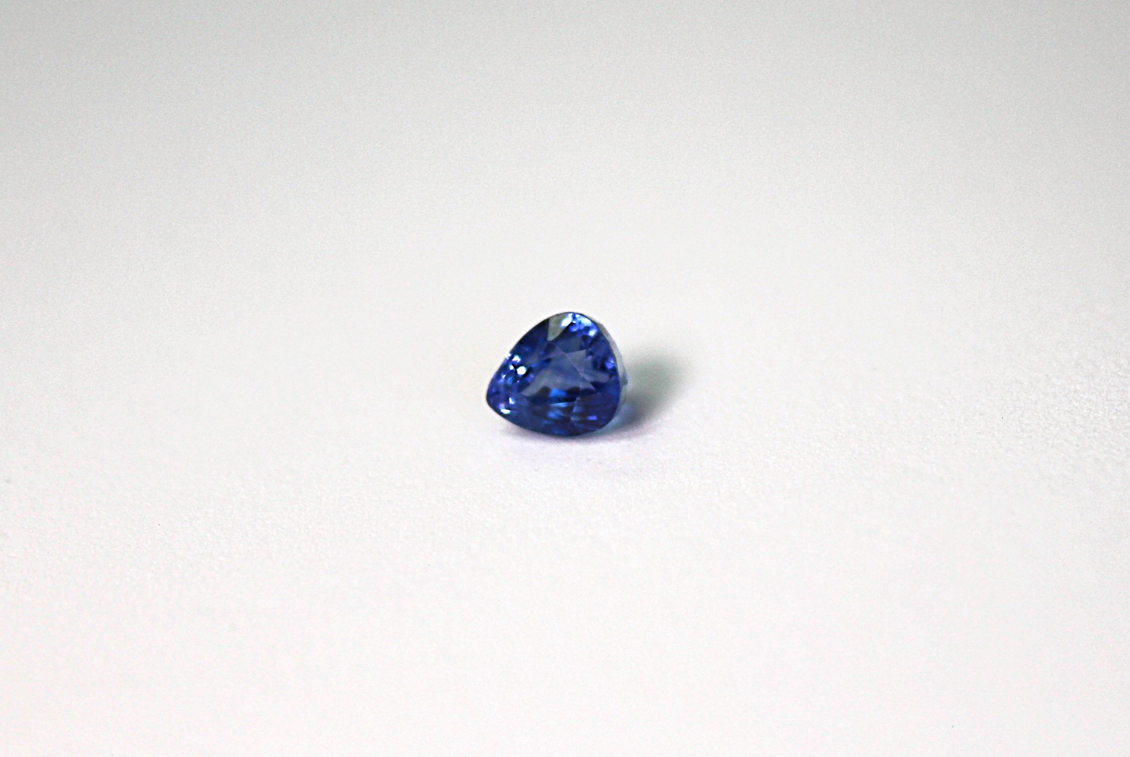 Sapphire gem face up view