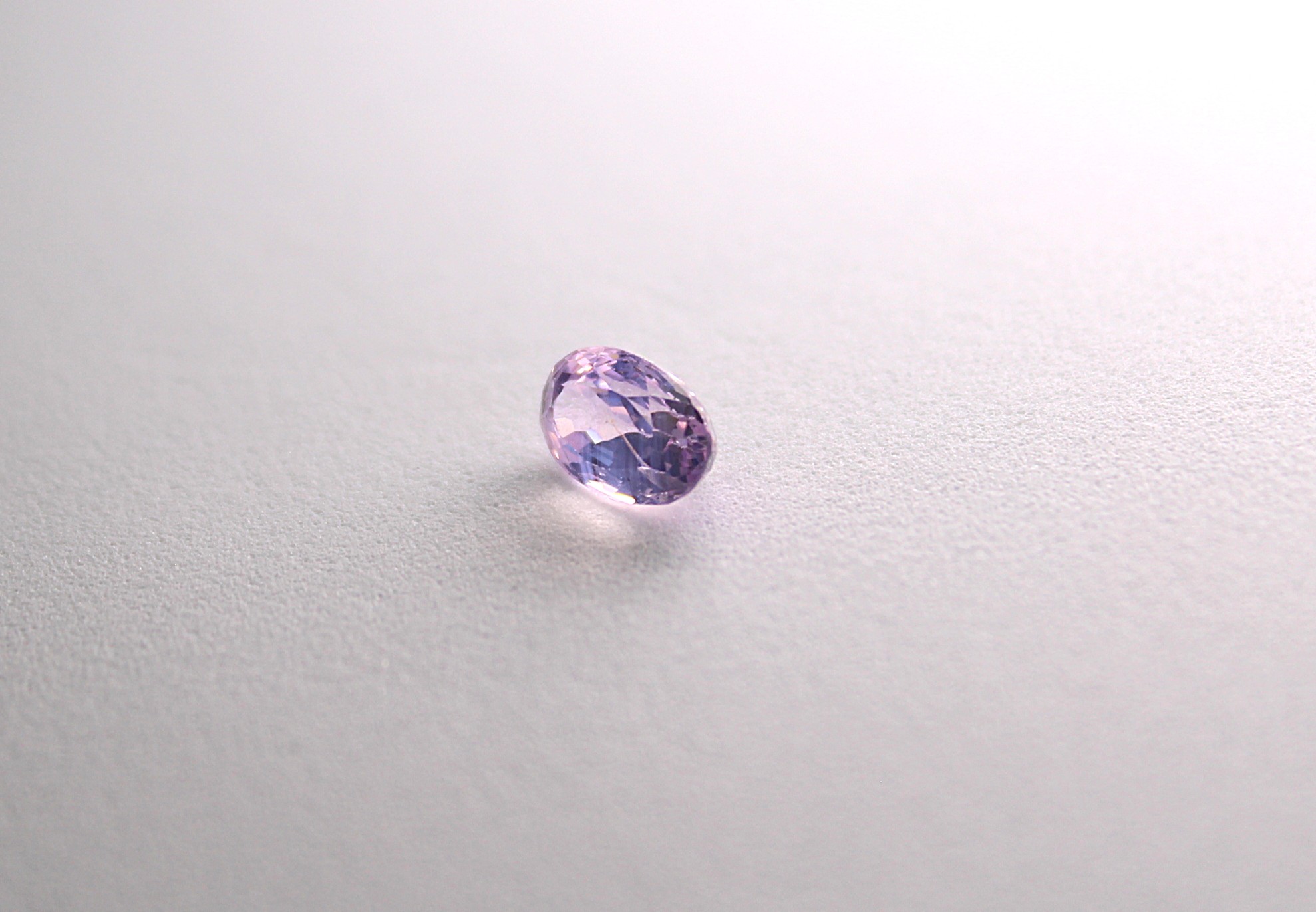 Ceylon Pink Sapphire face down