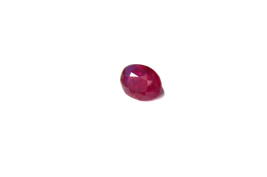 Oval-cut vivid red natural Ruby