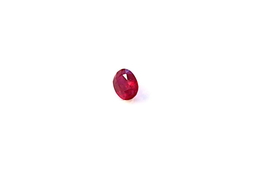 Oval-cut vivid red natural Ruby