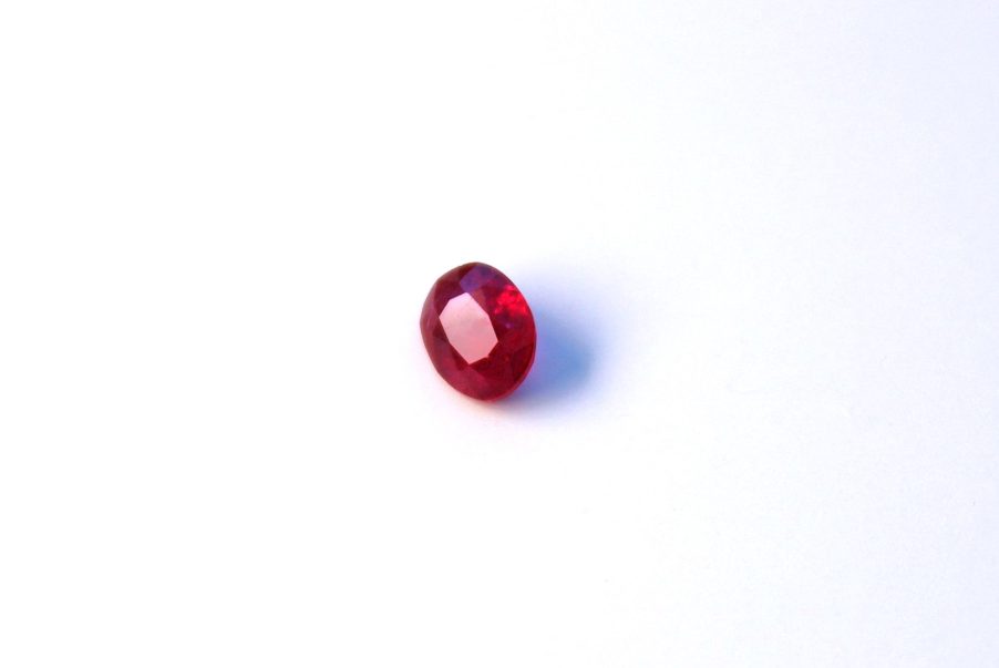 Oval-cut vivid red natural Ruby