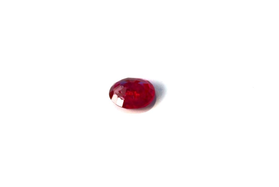 Oval-cut vivid red natural Ruby