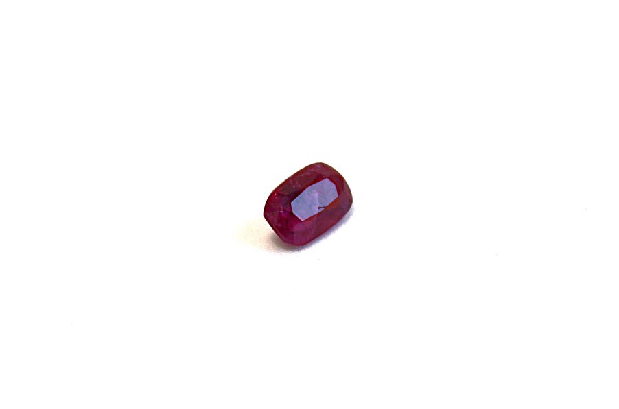 Cushion-cut Ruby