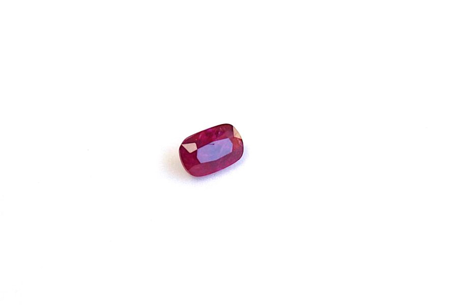 Cushion-cut Ruby