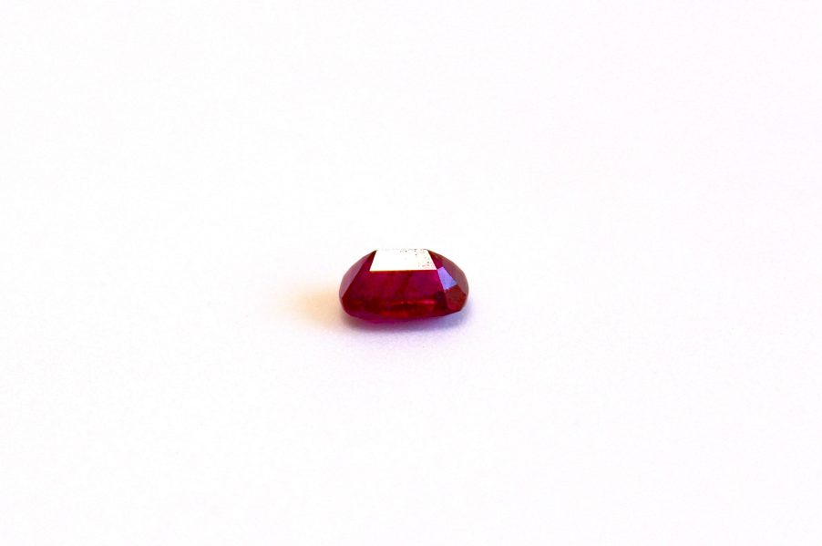 Cushion-cut Ruby