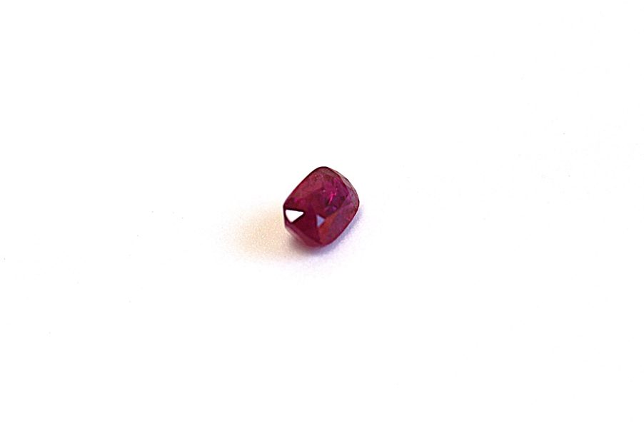 Cushion-cut Ruby