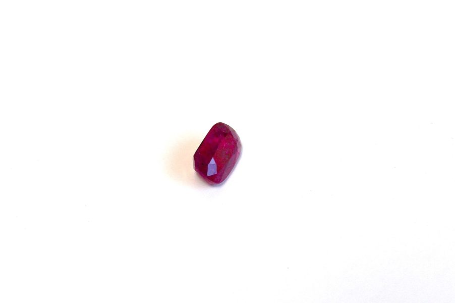 Cushion-cut Ruby