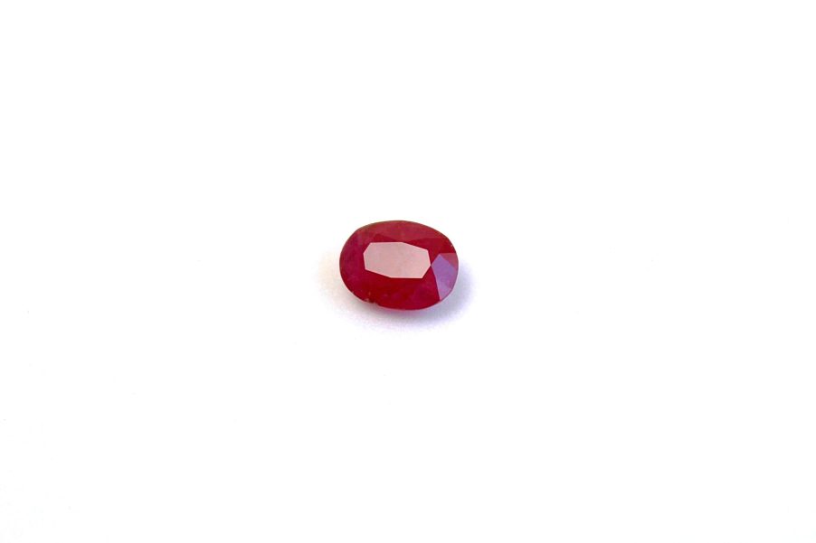 Oval-cut Ruby