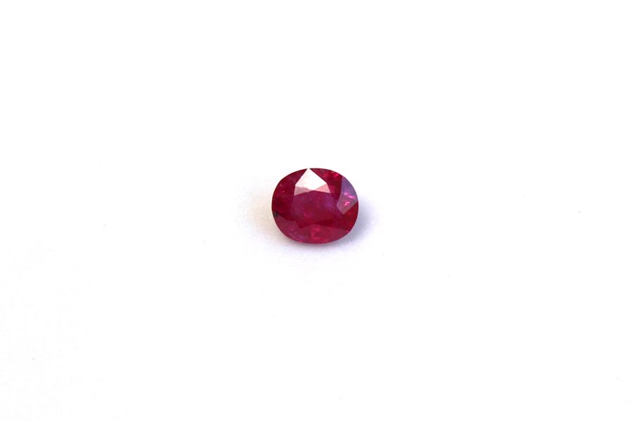 Oval-cut Ruby