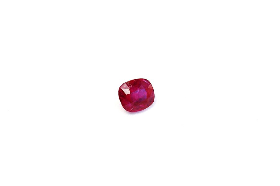 Cushion-cut pinkish red natural Ruby
