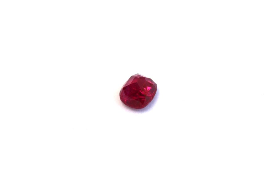 Cushion-cut purplish red natural Ruby