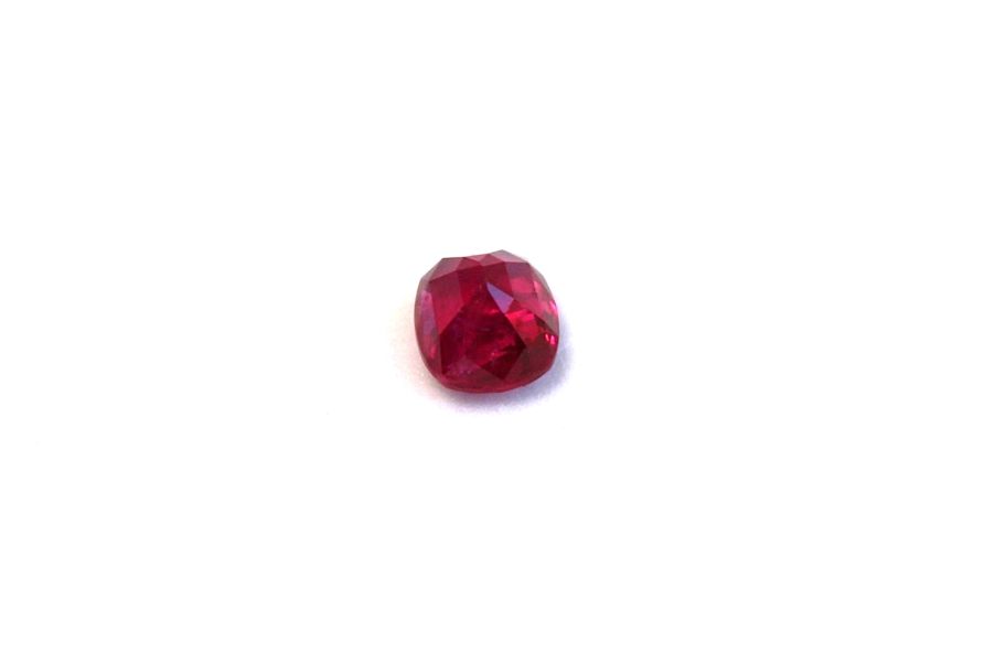 Cushion-cut purplish red natural Ruby