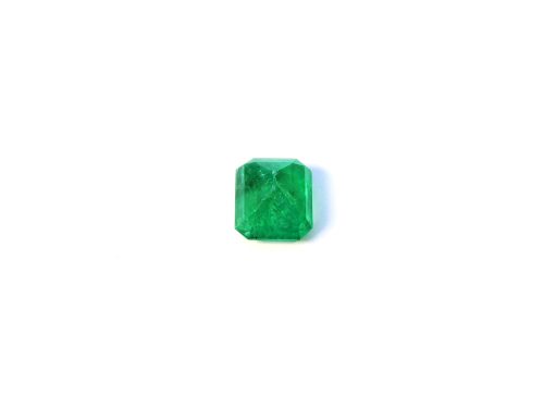 Medium Green Emerald in emerald cut