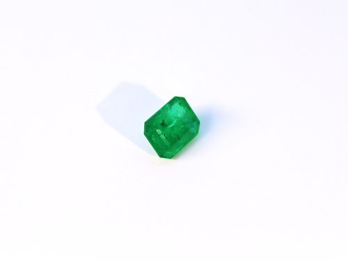 Medium Green Emerald in emerald cut