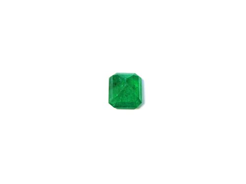 Medium Green Emerald in emerald cut