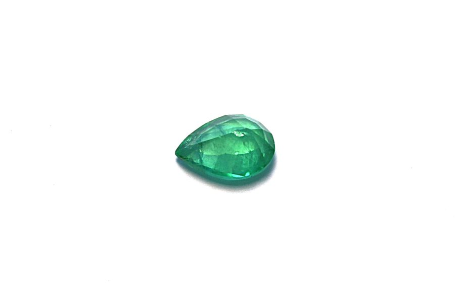 Light green natural Emerald in pear cut