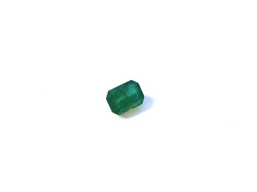 Medium dark green natural Emerald in emerald cut