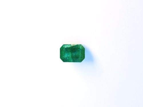 Medium dark green natural Emerald in emerald cut