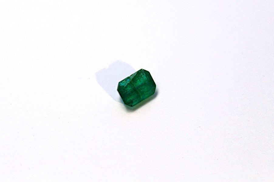 Medium dark green natural Emerald in emerald cut