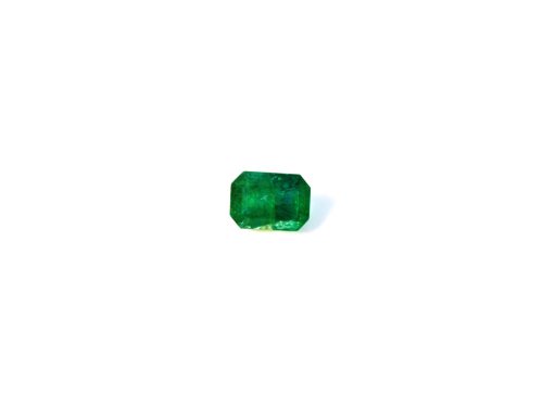 Medium dark green natural Emerald in emerald cut