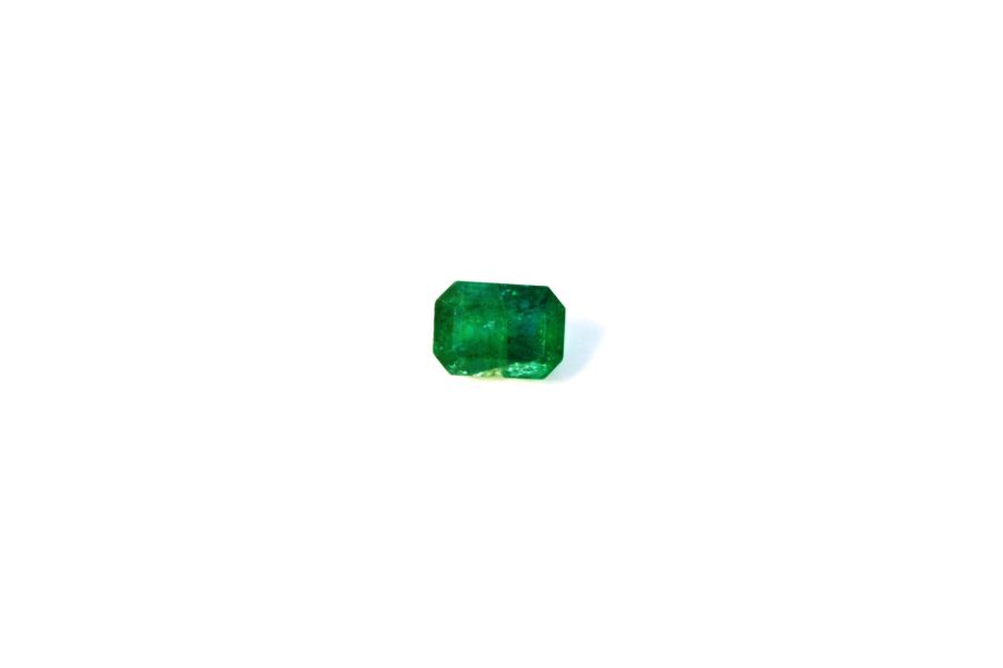 Medium dark green natural Emerald in emerald cut
