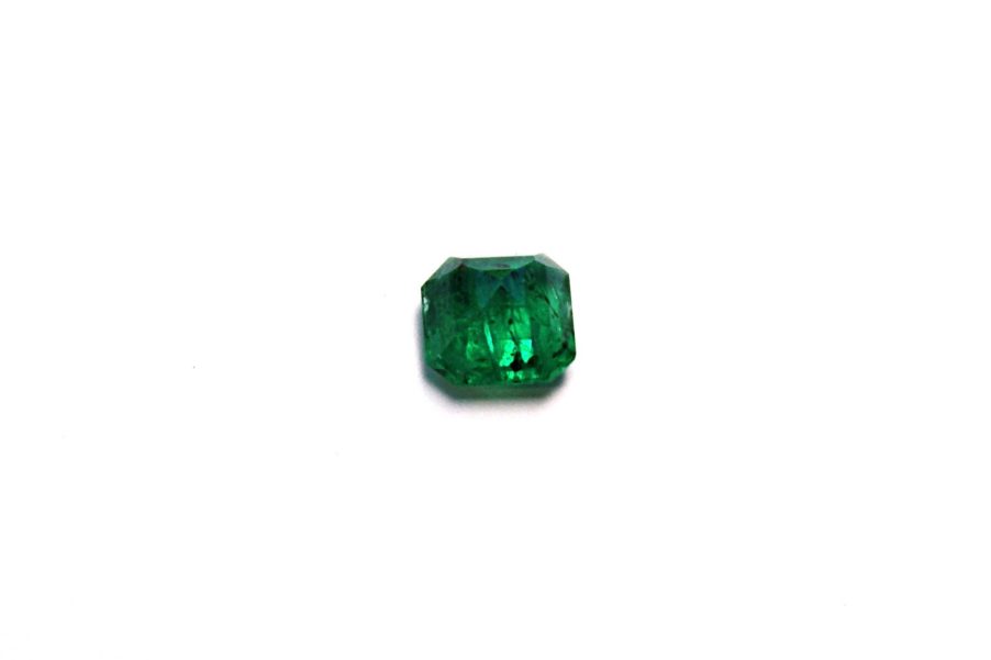 Medium dark green natural Emerald in emerald cut