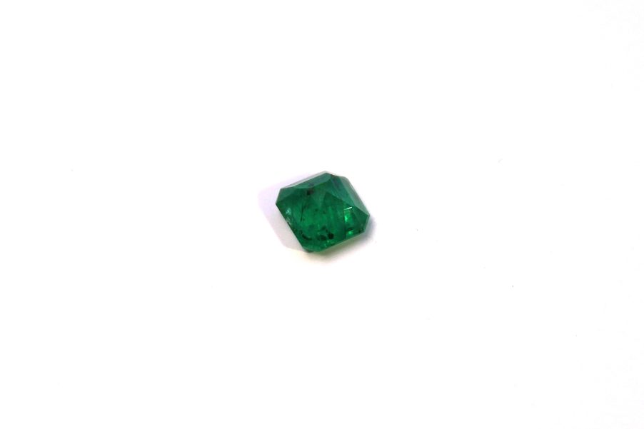 Medium dark green natural Emerald in emerald cut