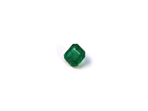 Medium dark green natural Emerald in emerald cut