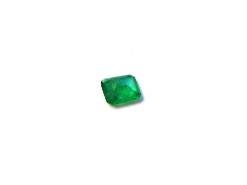 Medium light green natural Emerald in emerald cut