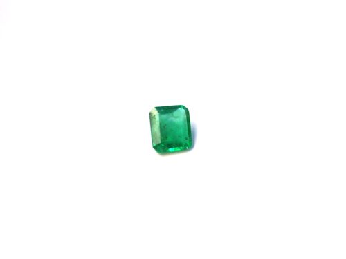 Medium light green natural Emerald in emerald cut