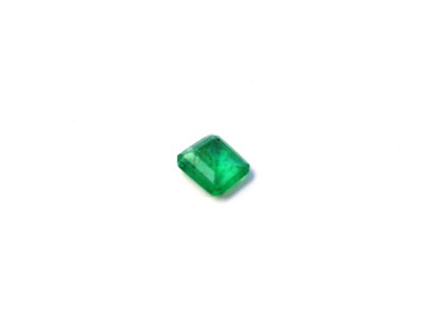 Medium light green natural Emerald in emerald cut