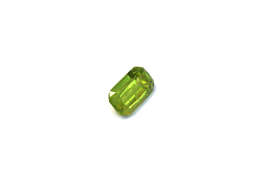 Emerald-cut Peridot