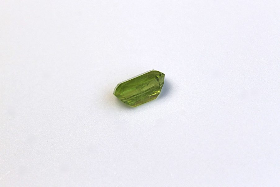 Emerald-cut Peridot