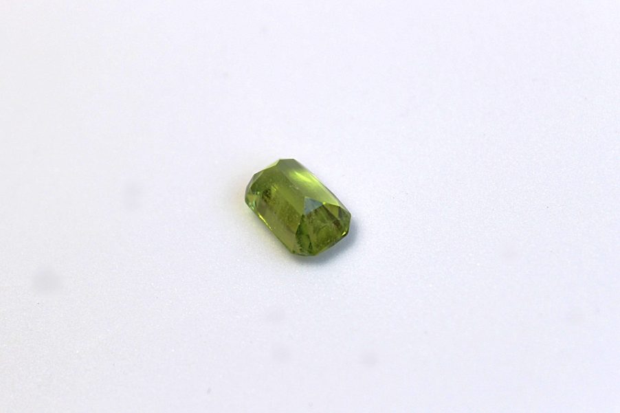 Emerald-cut Peridot
