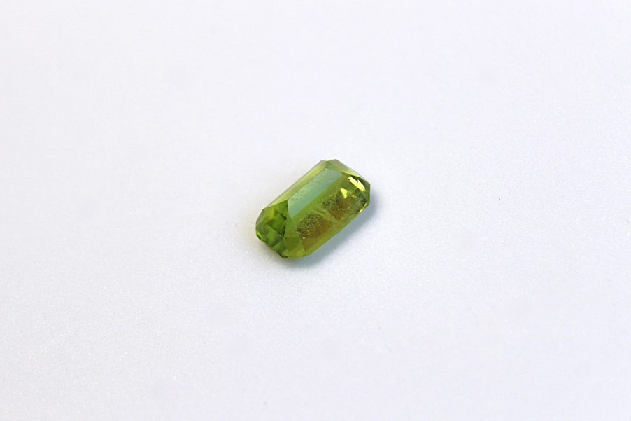 Emerald-cut Peridot