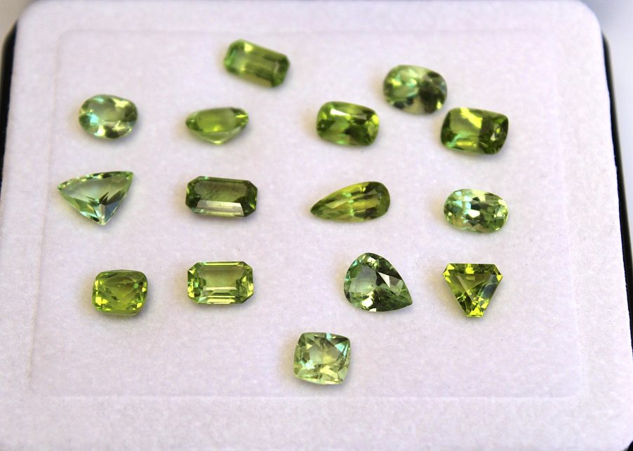 Peridot lot assorted shapes