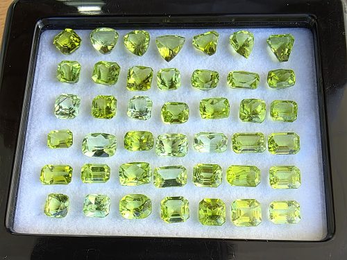 Peridot lot assorted shapes