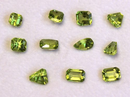 Peridot lot assorted shapes