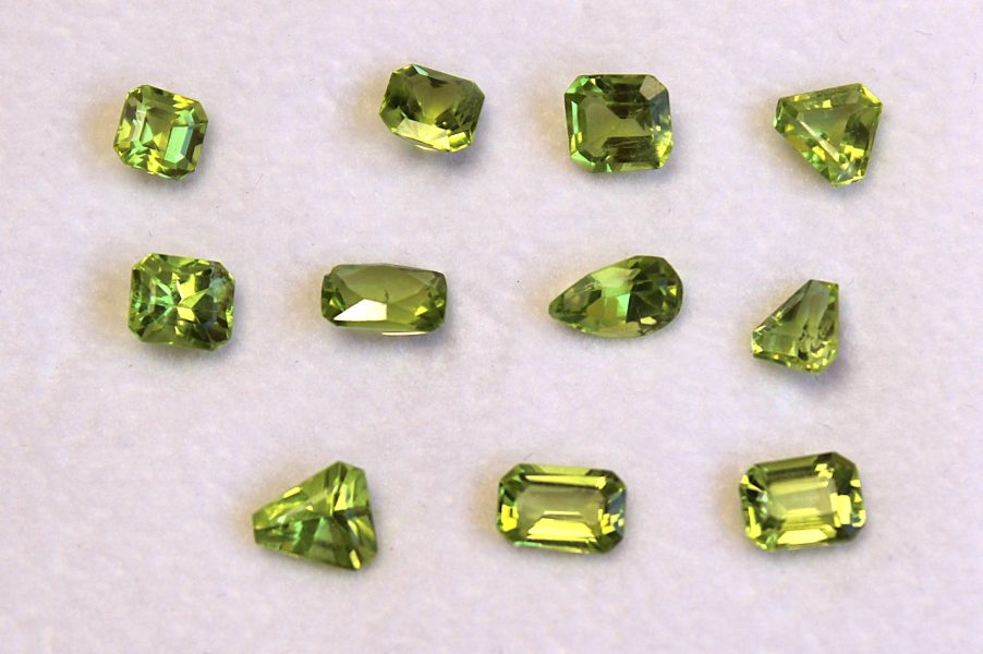 Peridot lot assorted shapes
